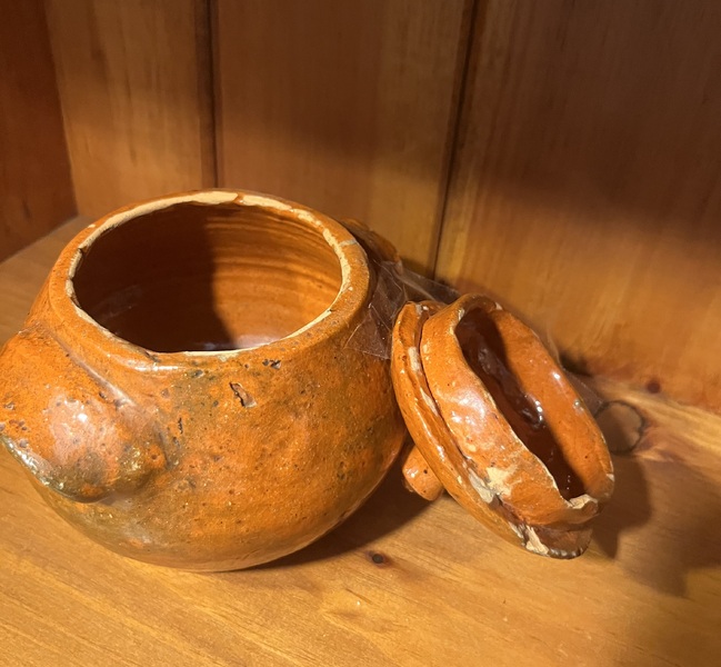 Redware Sugar Bowl