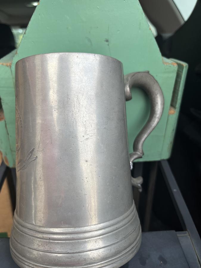 Pewter Trophy Glass Bottom Mug