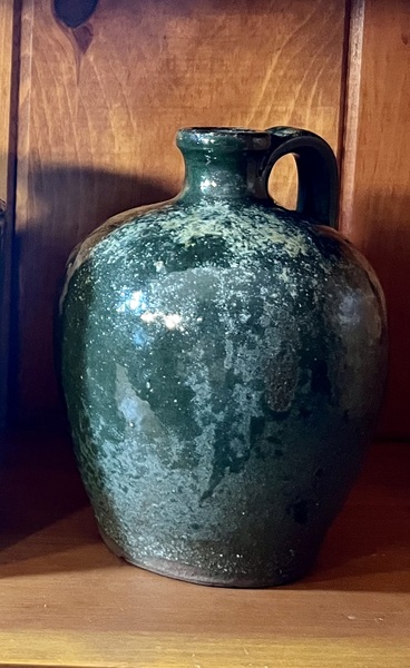 Green Redware Jug