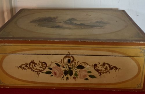 Mustard Paint Decorated Box