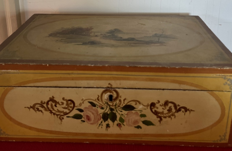 Mustard Paint Decorated Box