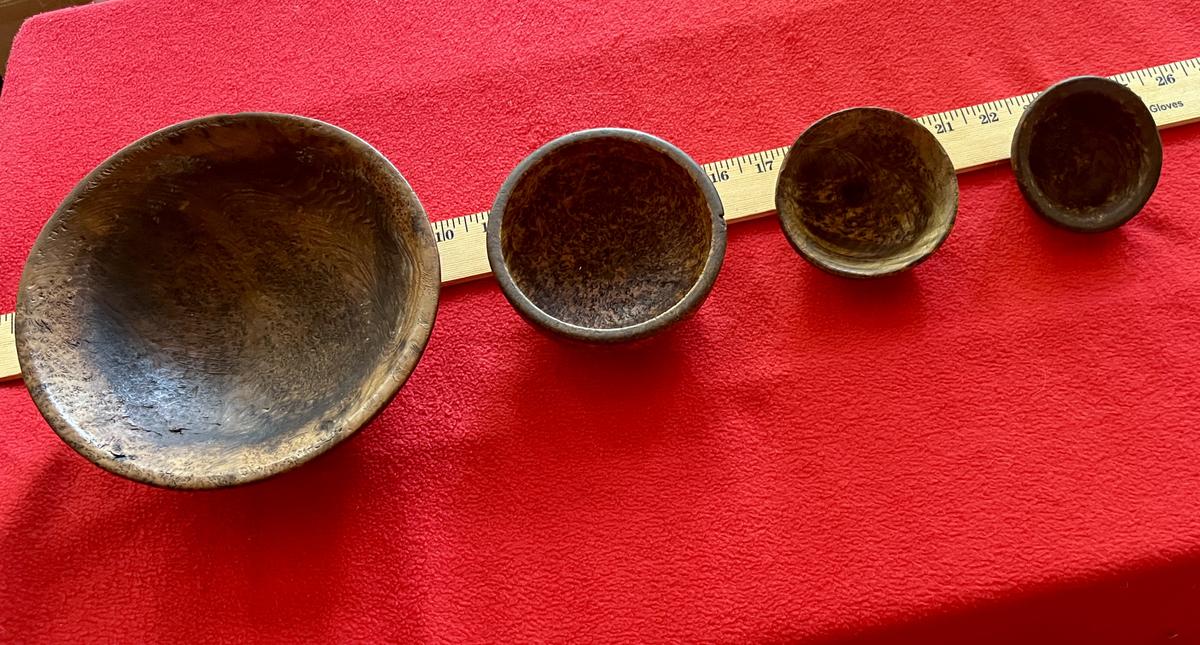 Miniature Ash Burl Bowls