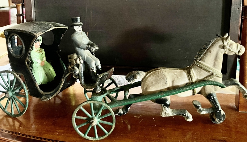 Cast Iron Horse and Carriage