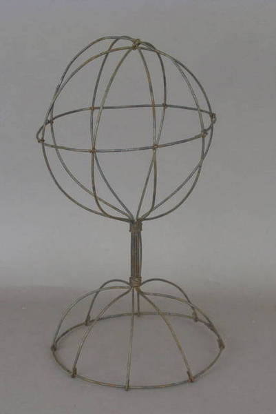 19thc. Wire Wig or Hat Stand