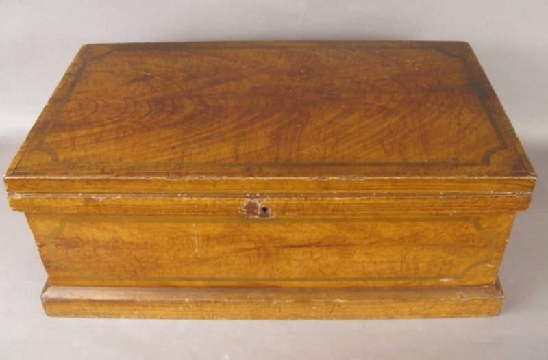 19thc. Grain Painted Document Box
