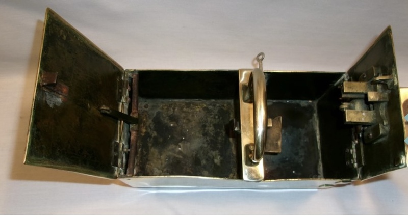 19thc. Brass Honor Tobacco Box