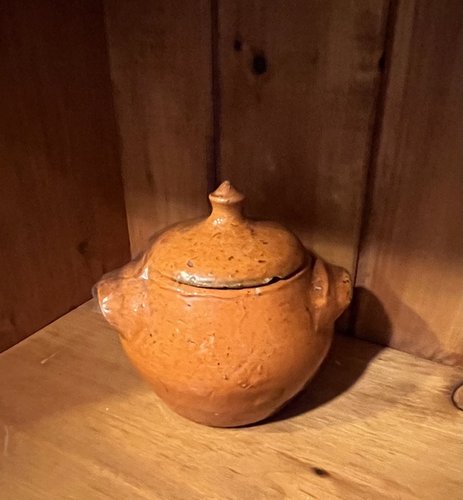 Redware Sugar Bowl