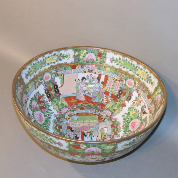 Rose Medallion Punch Bowl