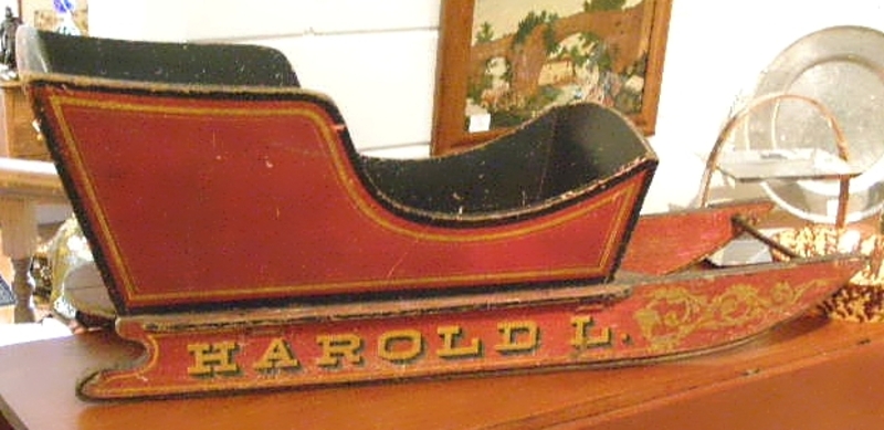 19thc. Child's Sled "Harold L."