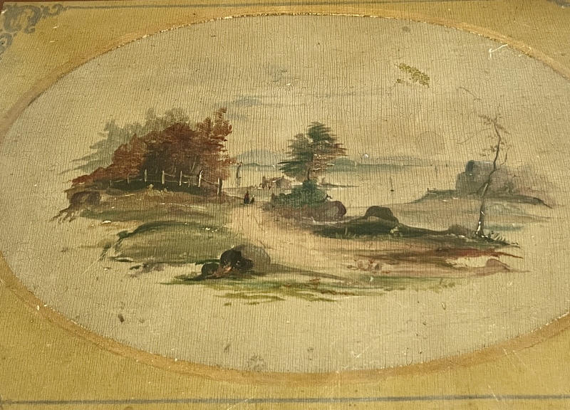 Mustard Paint Decorated Box