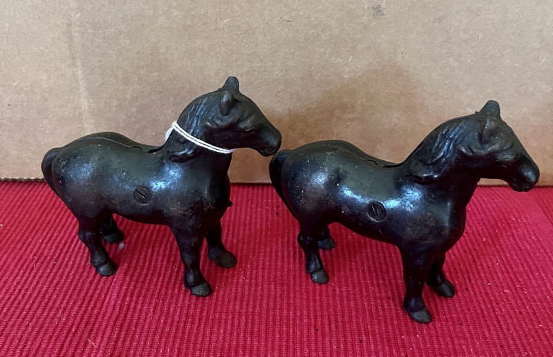Two “Beauty” Pony Penny Banks