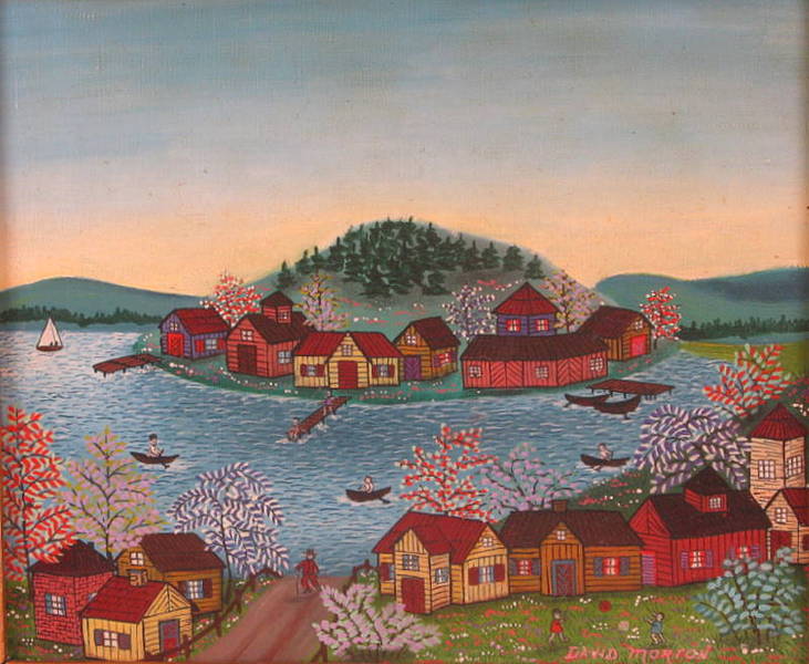 Village Harbor Scene