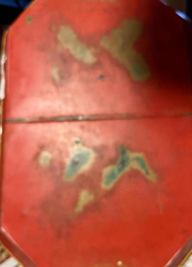 Red Tole Tray