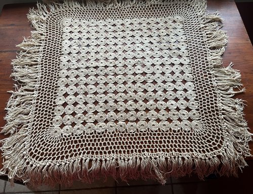 Crocheted and Yo-yo Table Mat