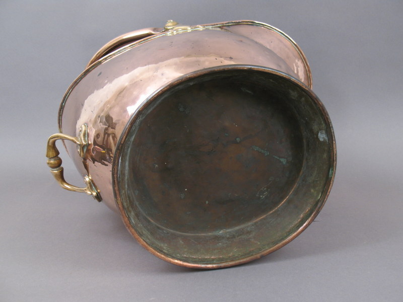 19thc. Helmet Coal Scuttle