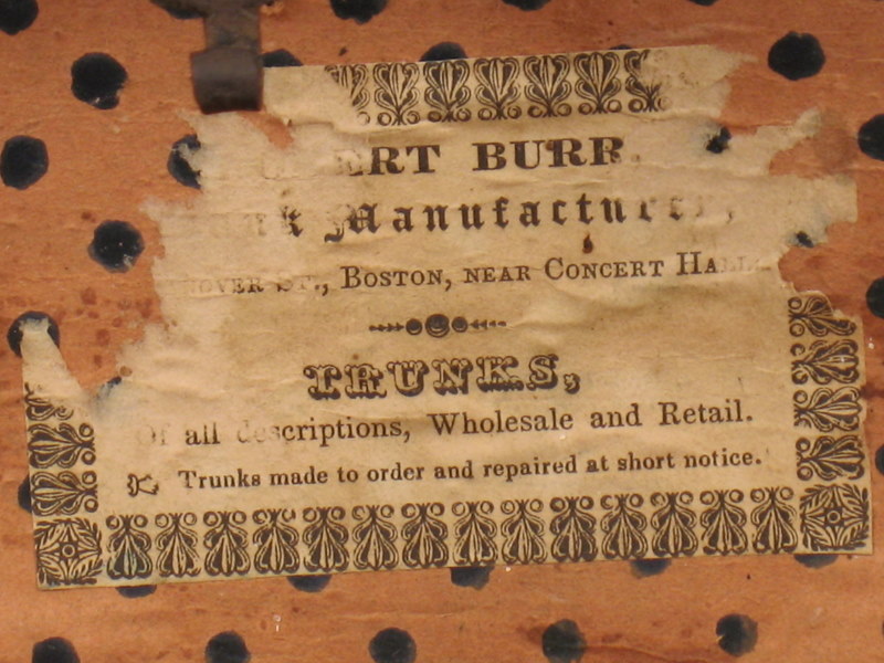 19thc. Dome Top Trunk w/Boston Label