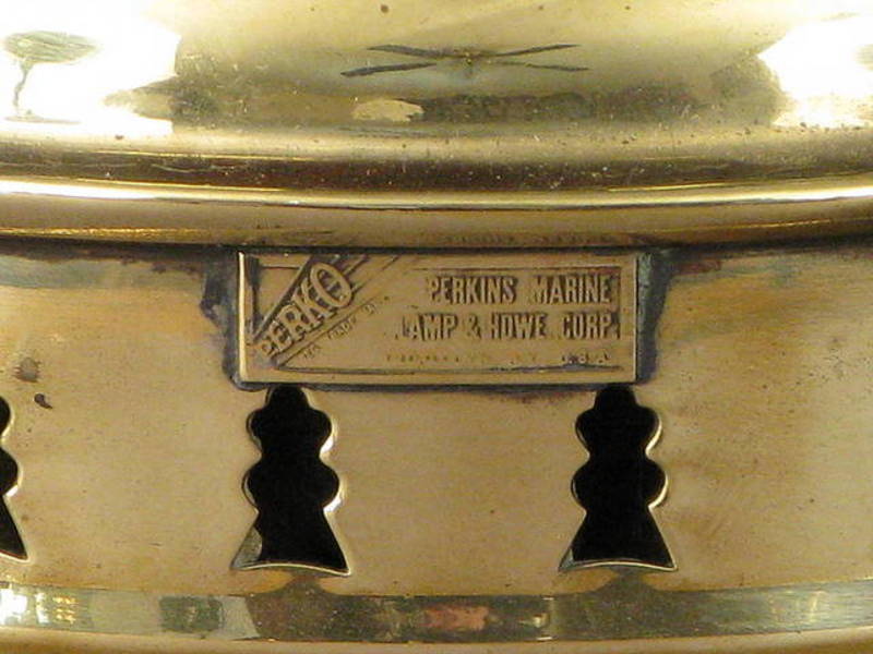 Perkins Brass Ship Lanterns with Red Glass