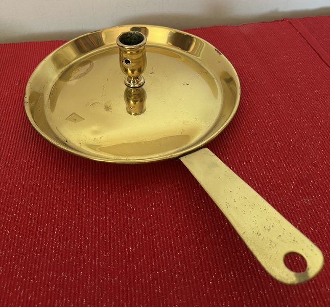 18thc. Lg. Pan Chamberstick