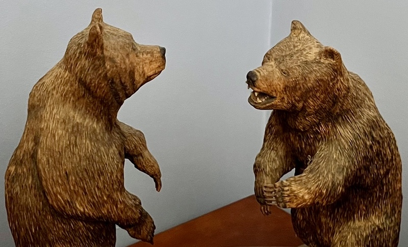 Wood Carving of Bears