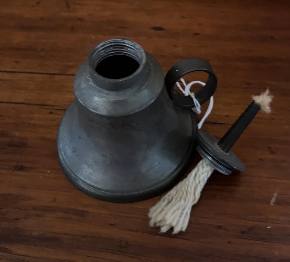 Pewter Whale Oil Lamp