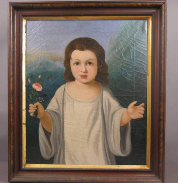 Early 19thc. Posthumous Portrait of Child