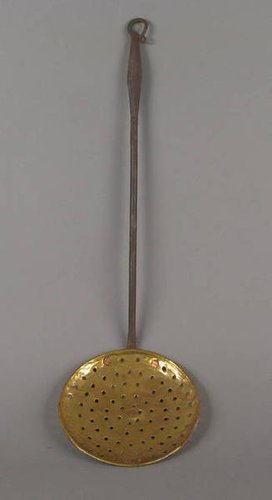 18thc. Brass and Iron Strainer