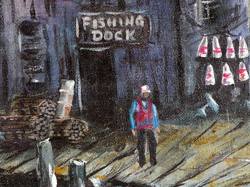 Dock Scene with Tugboat