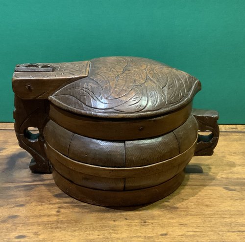 Scandinavian Staved Butter Tub Dated 1882