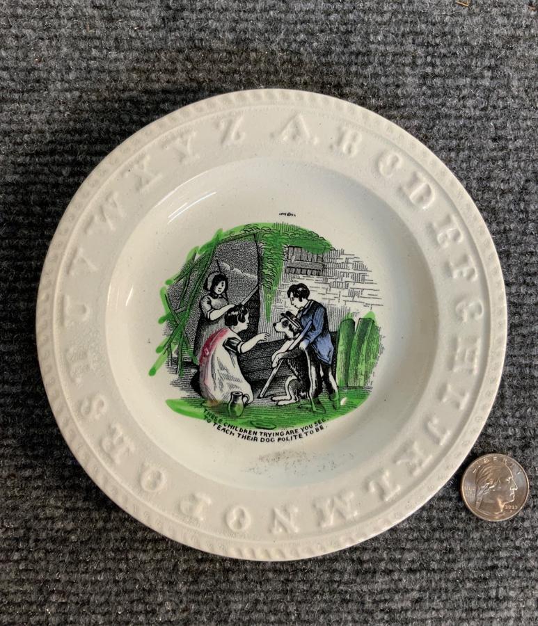 19th Century English Child’s ABC Plate