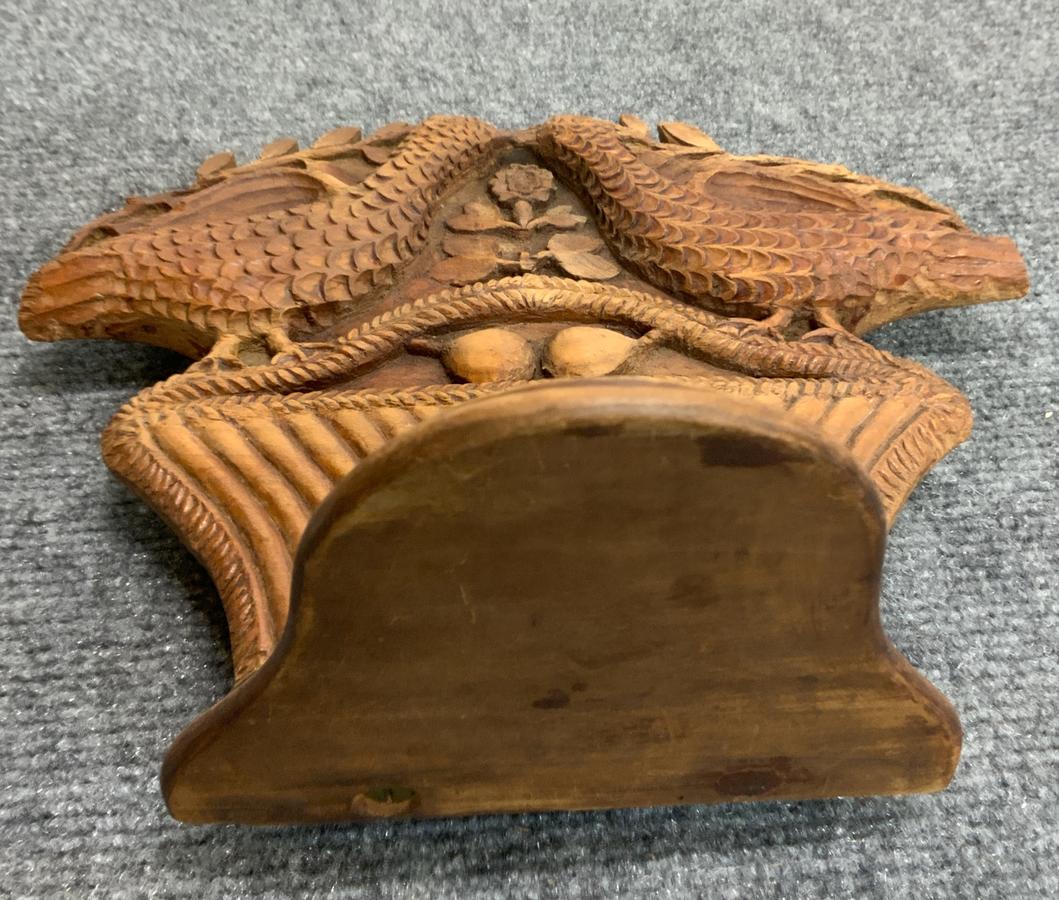 Hand Carved Walnut Wall Bracket