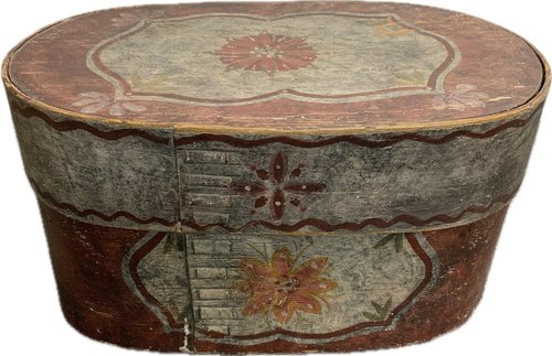 Scandinavian Wooden Oval Brides Box