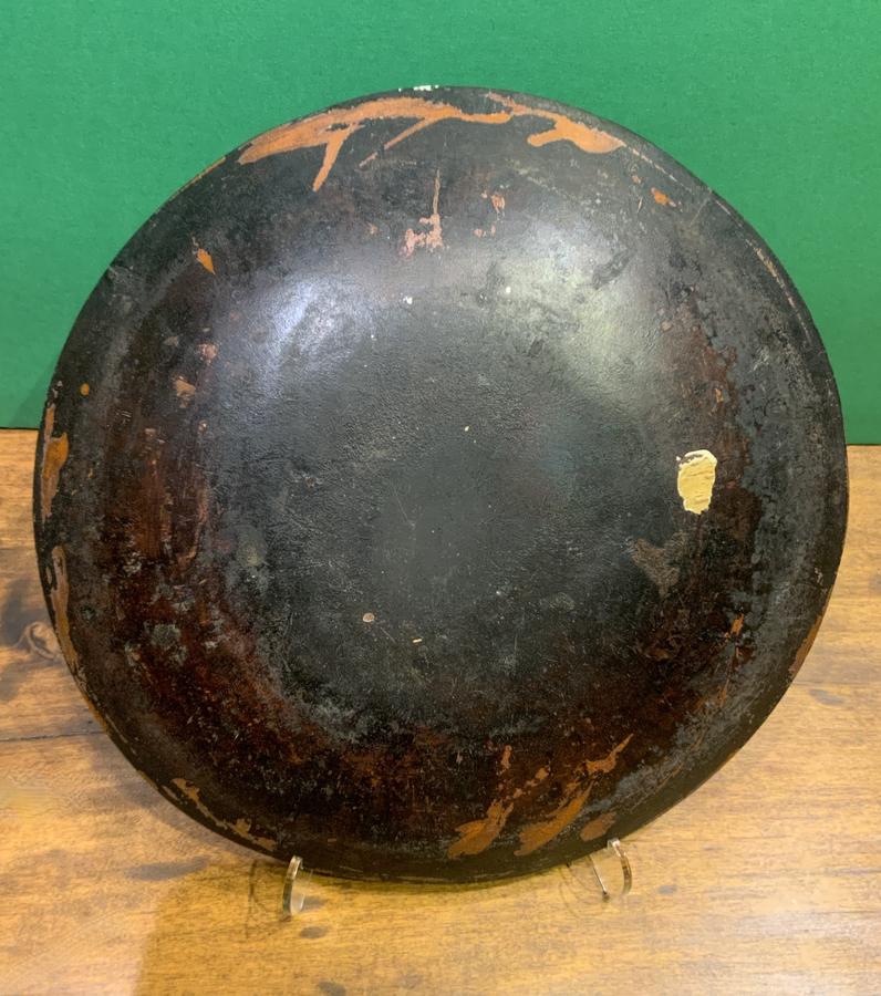 Redware Plate with a Yellow Slip Bird Decoration