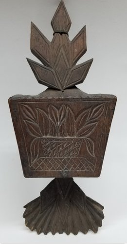 Early American Carved Wall Box