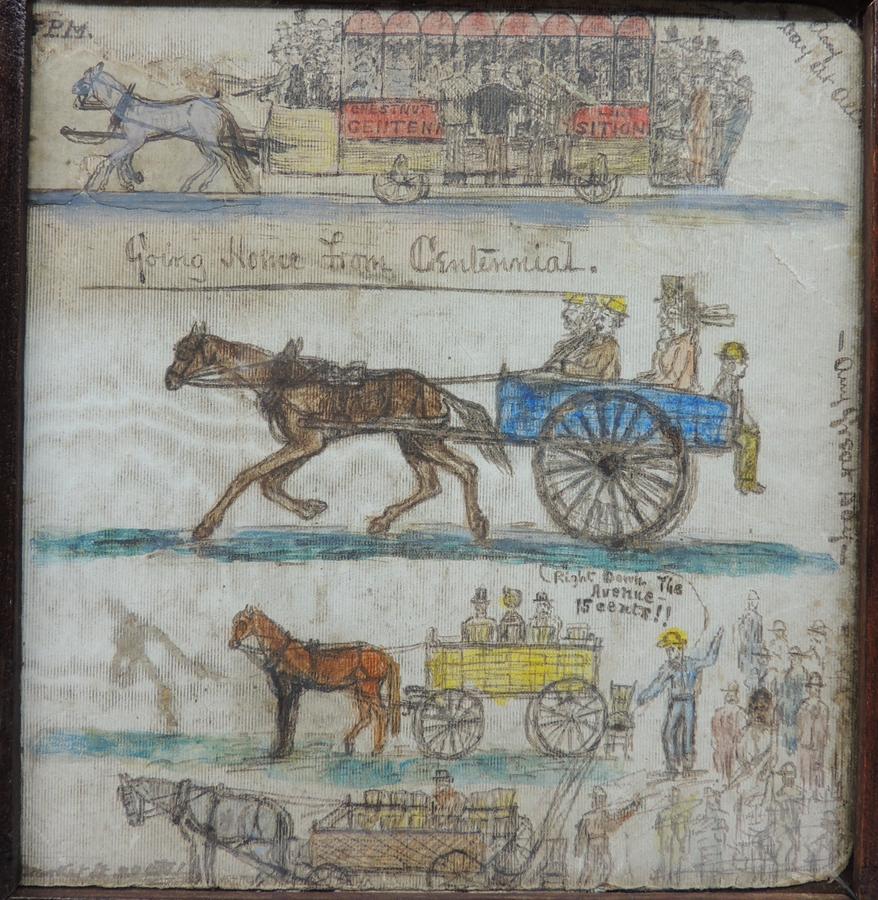 1876 Centennial Folk Art Painting