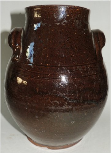 Early American Decorated Redware Jar