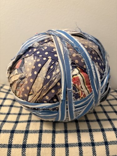19TH C GIGANTIC RAG BALL