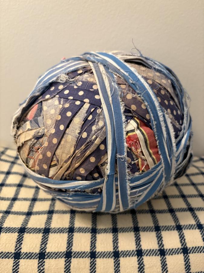 19TH C GIGANTIC RAG BALL