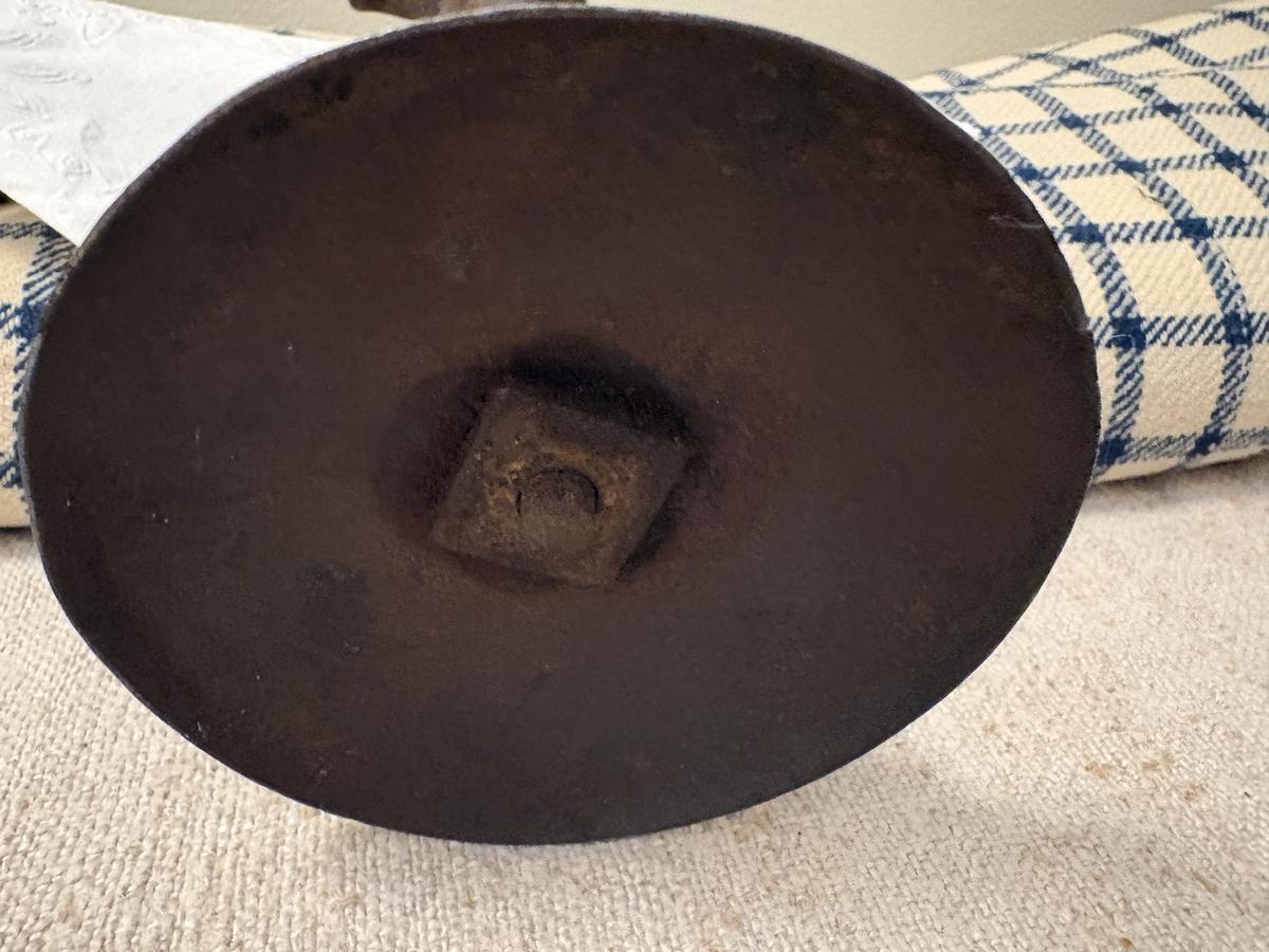 18TH C BRASS WEDDING BAND HOGSCRAPER SIGNED “OLAPP