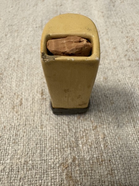 RARE 19TH C YELLOWWARE VINAGRETTE