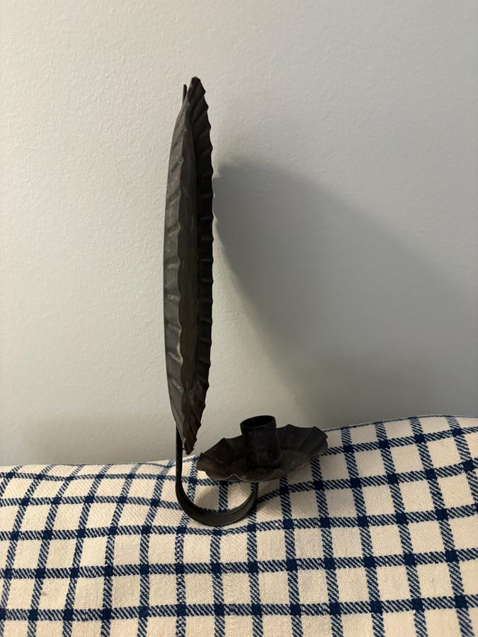 *19TH C OVAL WALL SCONCE CANDLE HOLDER