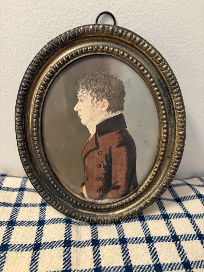 C 1840 WATERCOLOR OF A YOUNG MAN