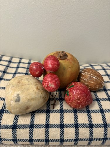 5 PIECES ANTIQUE STONE FRUIT