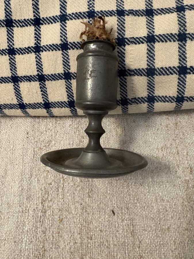 *19TH C PEWTER WHALE OIL LAMP