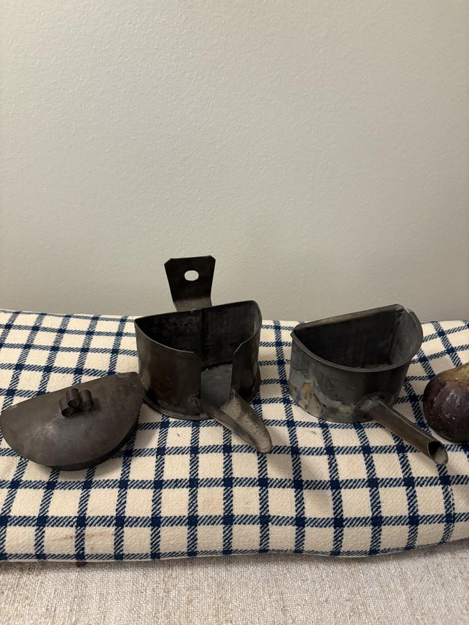 RARE C. 1800-1825 TIN BETTY LAMP
