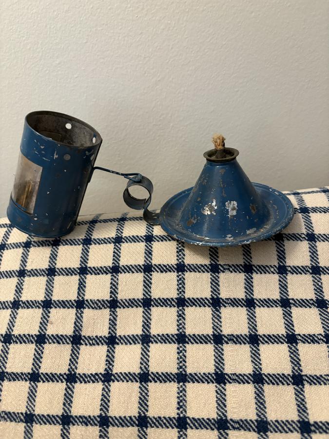 #19TH C TIN MICA LANTERN