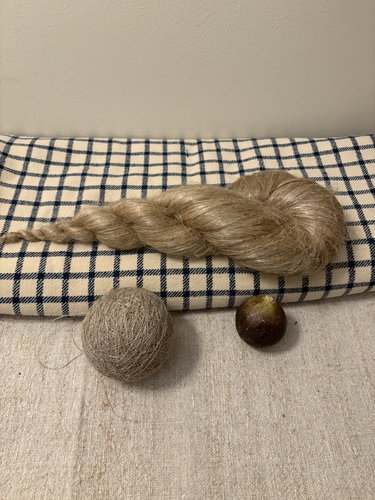 18th C FINE FLAX BRAID AND BALL