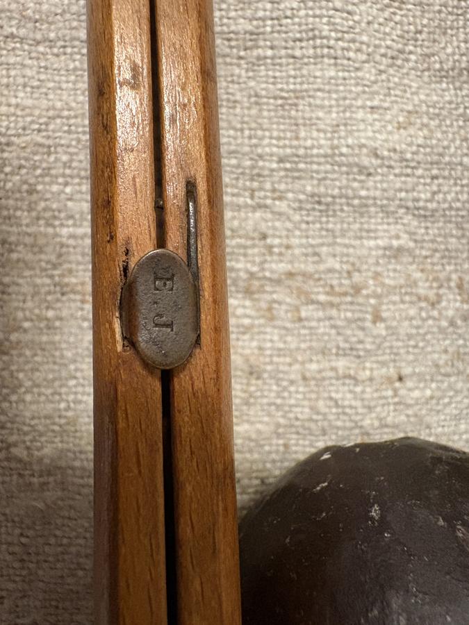 RARE 18TH C WOODEN PIPE HOLDER CASE