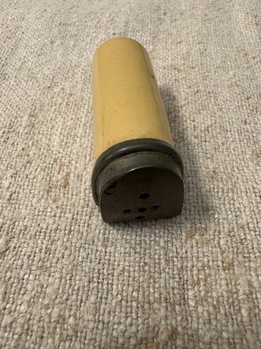 RARE 19TH C YELLOWWARE VINAGRETTE