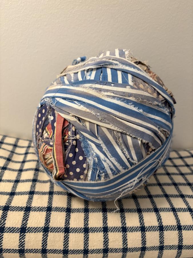 19TH C GIGANTIC RAG BALL