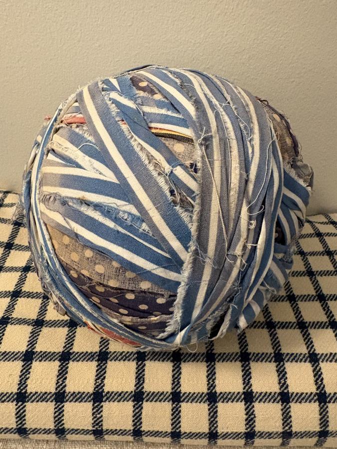19TH C GIGANTIC RAG BALL